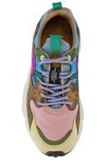 Yamano 3 Pink Nylon Light Brown Cream Multicolor Suede