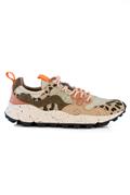 Yamano 3 Milk Nylon Beige Light Brown Animalier Suede
