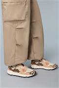 Yamano 3 Milk Nylon Beige Light Brown Animalier Suede