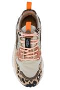 Yamano 3 Milk Nylon Beige Light Brown Animalier Suede