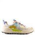 Washi White Nylon Beige Orange Multicolor Suede