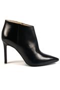 High Heel Ankle Boots Black Leather