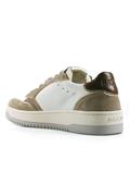 Slam Pelle Bianca Camoscio Taupe