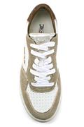 Slam Pelle Bianca Camoscio Taupe