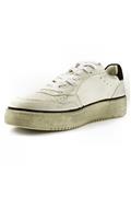 Slam Pelle Vintage Bianco Camoscio Nero