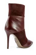 High Heels Ankle Boot Bordeaux Suede Leather