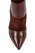High Heels Ankle Boot Bordeaux Suede Leather