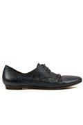 Lesly Laces Blue Carem Laminated Leather