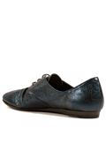 Lesly Laces Blue Carem Laminated Leather