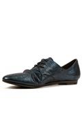 Lesly Laces Blue Carem Laminated Leather
