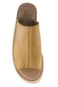 Wedge Slide Pelle Scamosciata Marrone Chiaro