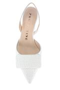 Chanel Tacco Basso Raffia Pelle Bianca