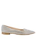 Crystal Silver Glittered Leather