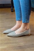 Crystal Silver Glittered Leather