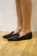 Ballerina Military Pony Skin Bluette Suede Profile