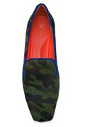 Ballerina Military Pony Skin Bluette Suede Profile