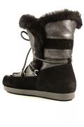 Far Side High Shear. Silver Sheepskin Black Seude