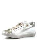 2SD White Leather Silver Laminate Gold Glitter
