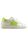 2SD White Leather Yellow Laminated Cracklè