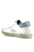 2SD Pelle Bianca Camoscio Laminato Azzurro Glitter Argento