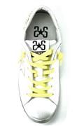 2SD White Leather Gold Laminate Glitter