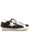 2SD Grey Anthracite Velvet White Leather