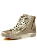 2SD Silver Laminated Leather White Beige Suede
