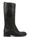 Boots Black Leather Embroidery
