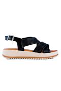 Platform Sandal Black Soft Leather