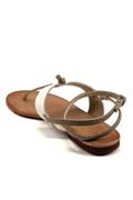 Sandal Suede White Leather