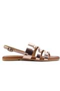 Strips Sandal Pink Powder Laminated Leather