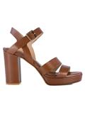 Sandal Plateau Brown Leather