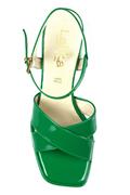 Plateau Sandal Green Patent Leather