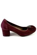 Ballerina Bordeaux Gray Suede