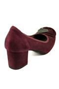 Ballerina Bordeaux Gray Suede