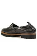 Moccasin Elastic Profile Black Leather Naplak