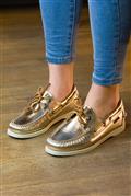 Docksides Portland Met Gold Leather
