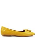 Glove Yellow Gorse Woven Leather Tassels