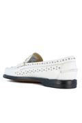 Dan Studs White Leather Studs