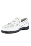 Dan Studs White Leather Studs