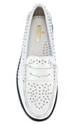 Dan Studs White Leather Studs