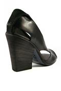 Lumia Open Toe Black Leather