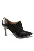 Ankle Boots Black Leather and Suede