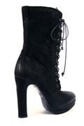 Booties Lace-Up Black Nabuk
