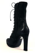 Booties Lace-Up Black Nabuk