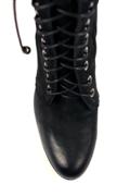 Booties Lace-Up Black Nabuk