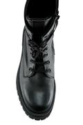 Amphibian Black Leather Rubber Outsole