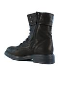 Amphibian Biker Black Leather Lateral Zip