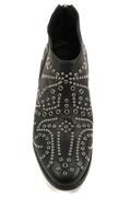Stepha Black Leather Eyelets