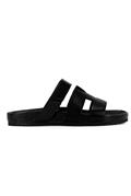 Fusbet Open Sandal Black Leather
